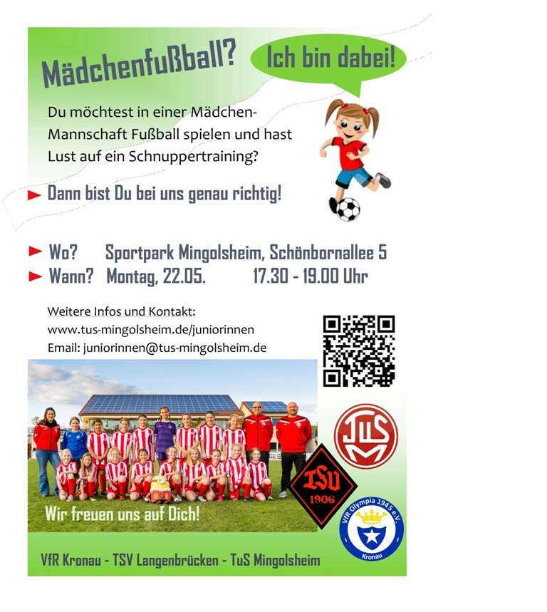 Mädchenfußball Schnuppertraining